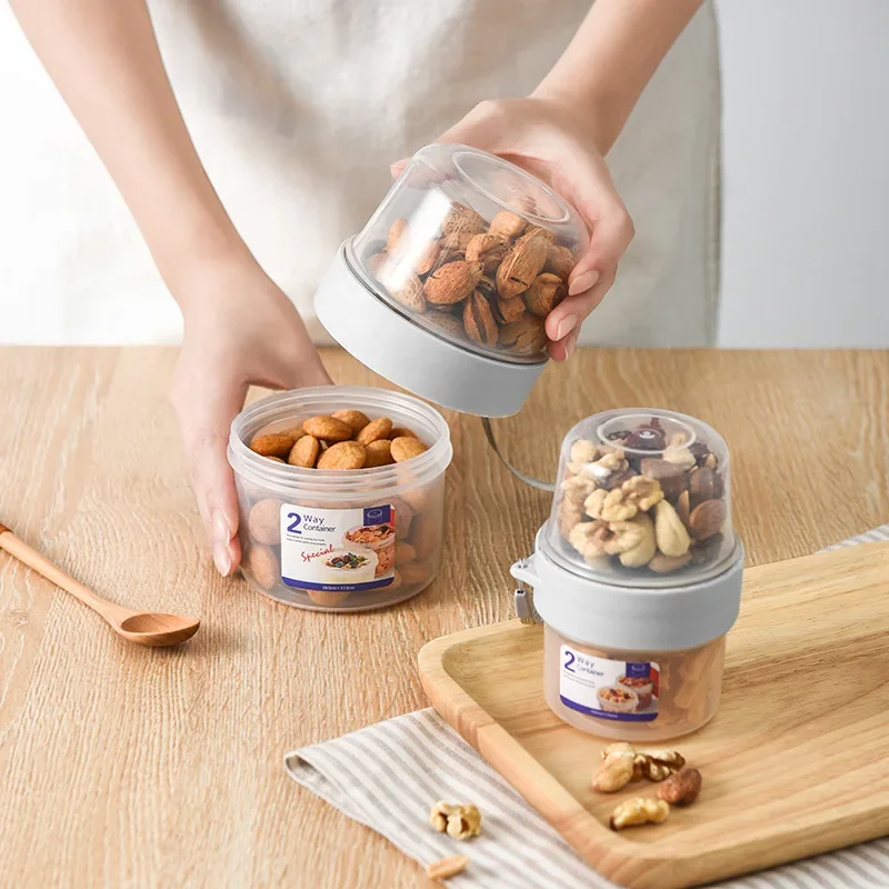 Meal Prep Oatmeal Jars - Carry Breakfast Cup Salad Cups Portable