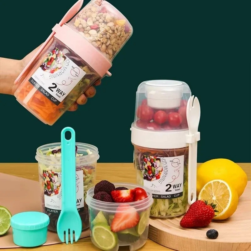 Meal Prep Oatmeal Jars - Portable Salad Cup Breakfast Cup Food