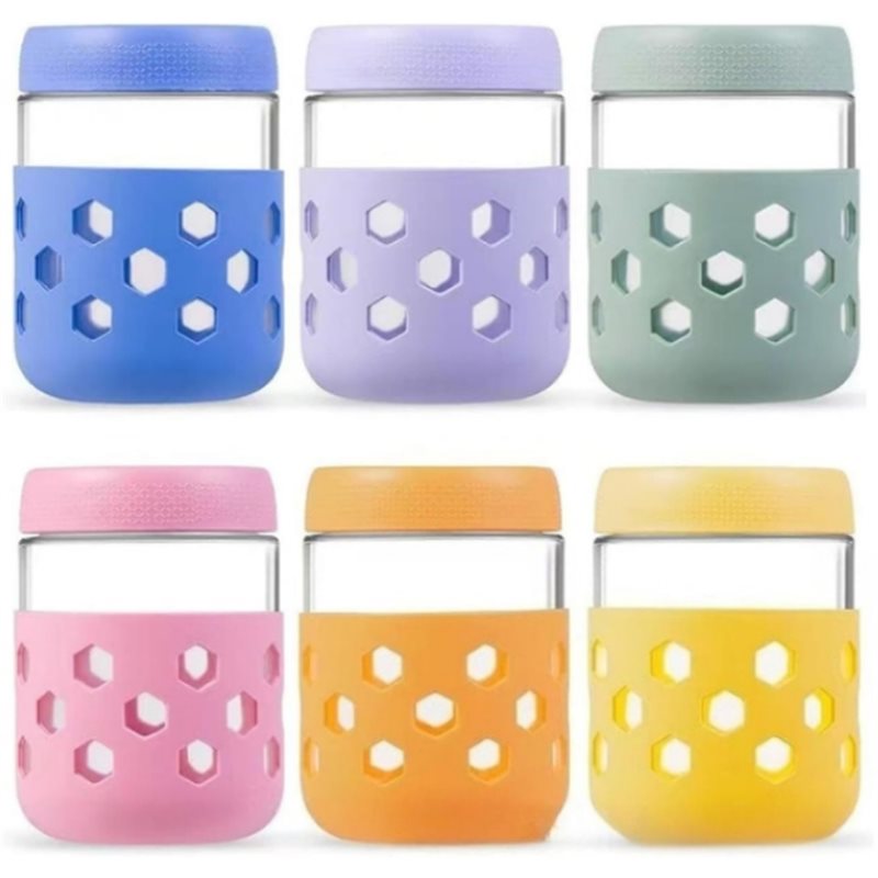 Meal Prep Oatmeal Jars - AB33-Glass Jars With Airtight Lids, Overnight