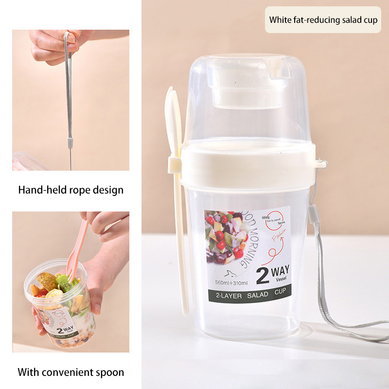 Portable Breakfast Salad Cup W - Meal Prep Oatmeal Jars ulasan dan harga