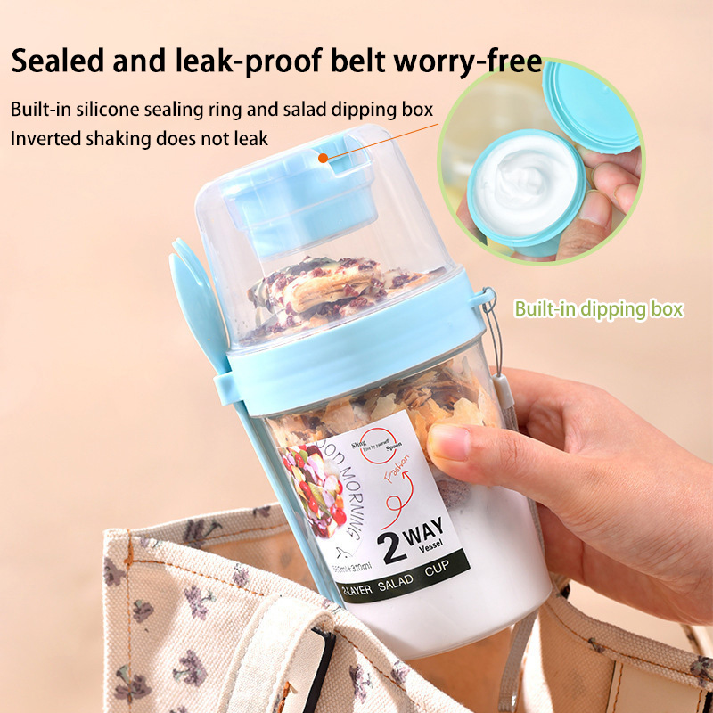 Portable Breakfast Salad Cup W - Meal Prep Oatmeal Jars ulasan dan harga