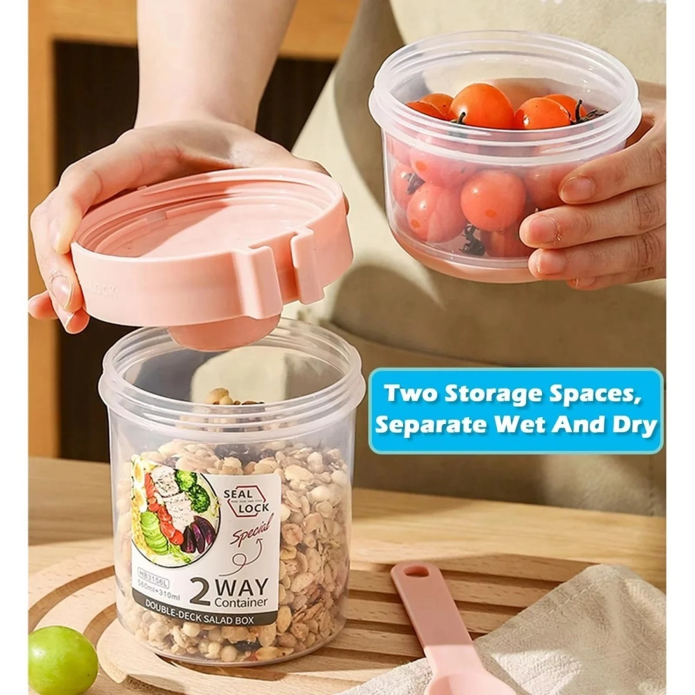 Portable Salad Cup Breakfast C - Meal Prep Oatmeal Jars ulasan dan harga