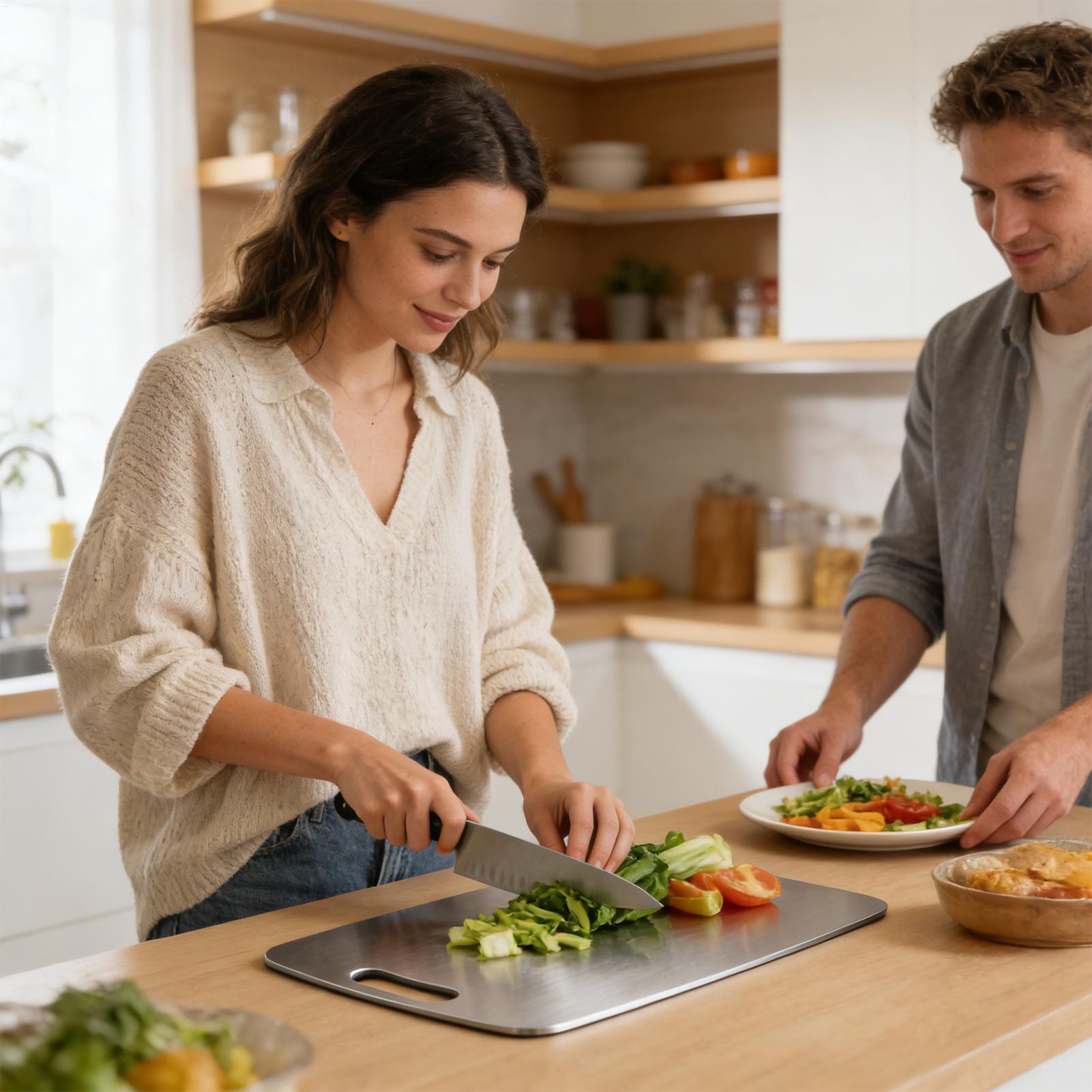Stainless Steel Chopping Board - Meal Prep For Cutting ulasan dan harga