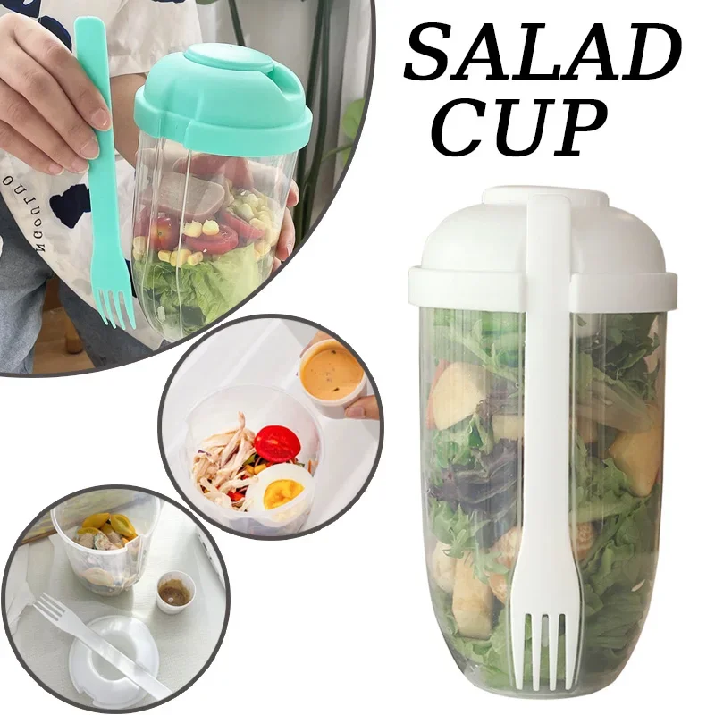 Portable Salad Bowl with Lid a - Meal Prep Yogurt ulasan dan harga