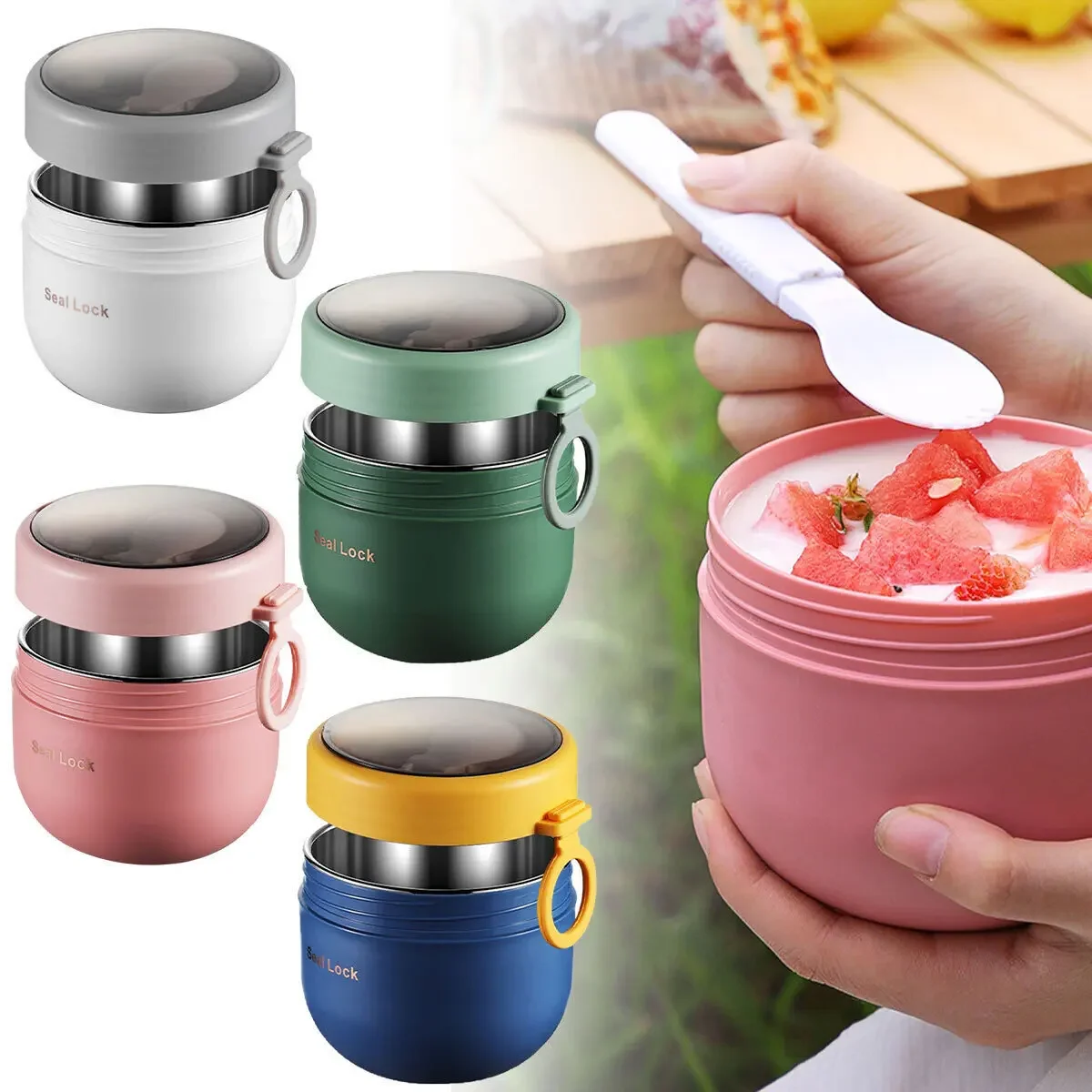600ml/800ml  Breakfast Cups wi - Meal Prep Yogurt ulasan dan harga