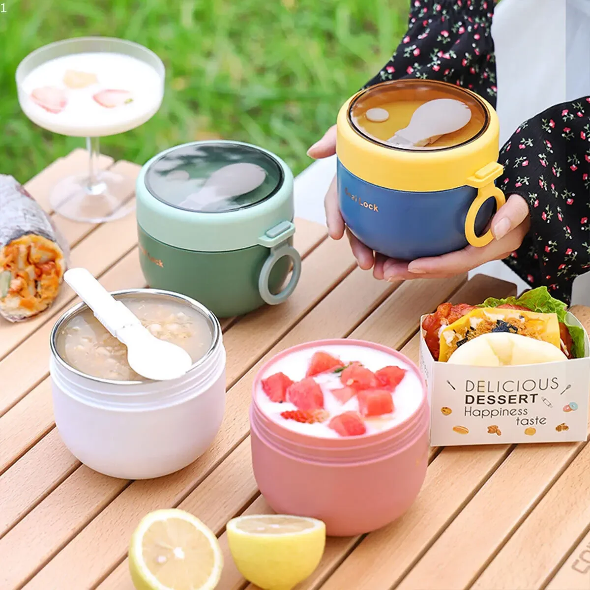 600ml/800ml  Breakfast Cups wi - Meal Prep Yogurt ulasan dan harga