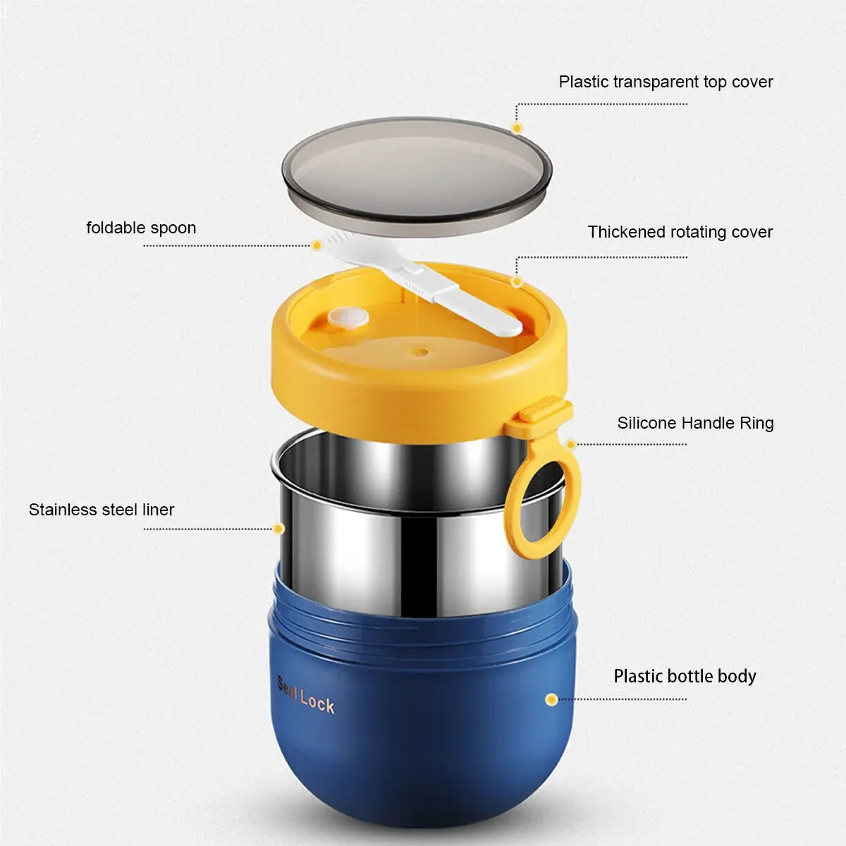 600ml/800ml  Breakfast Cups wi - Meal Prep Yogurt ulasan dan harga