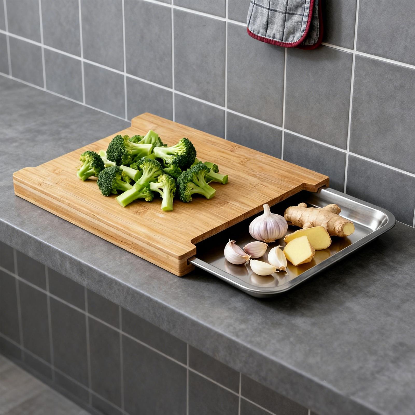 Wooden Cutting Board Non-Slip  - Meal Prep For Cutting ulasan dan harga