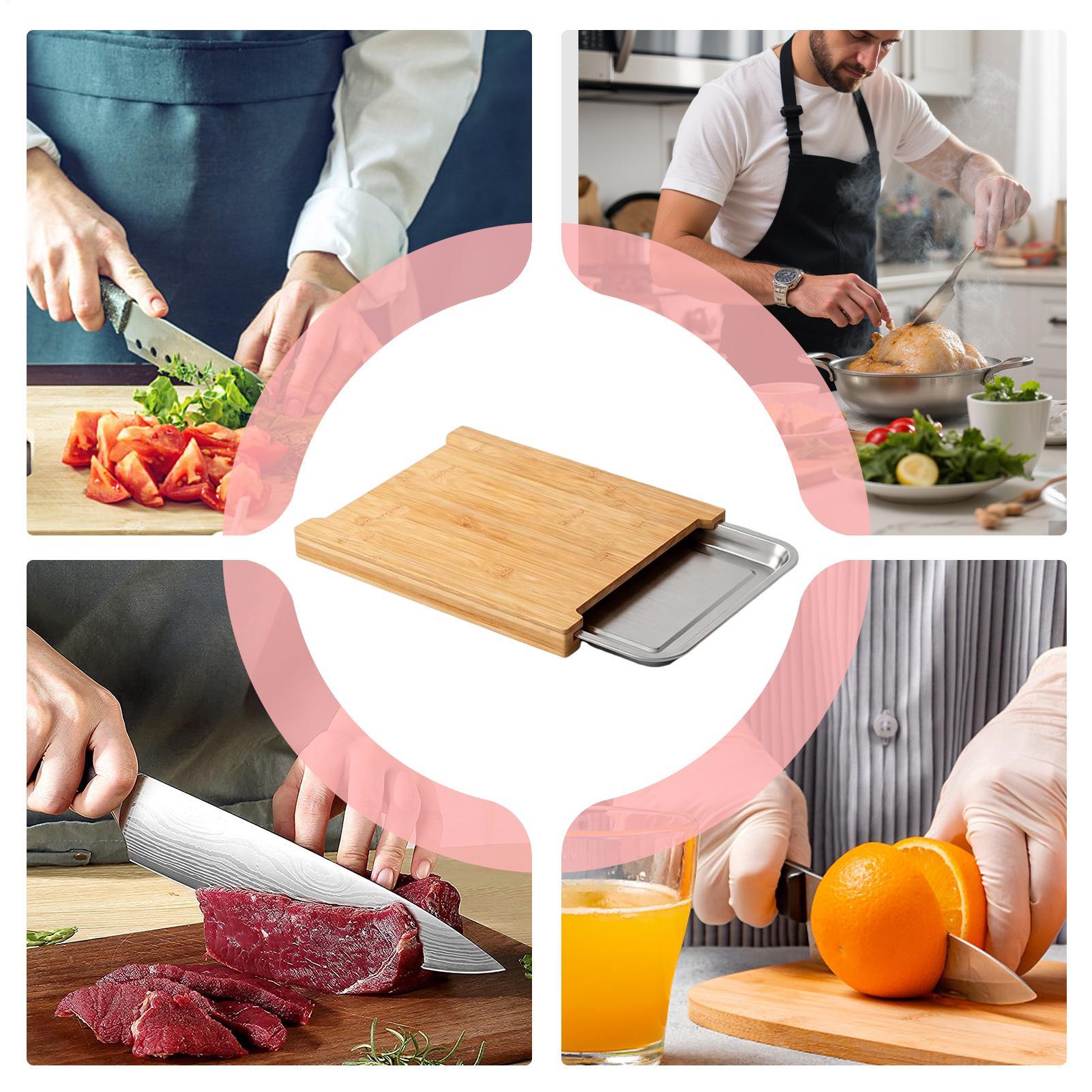 Wooden Cutting Board Non-Slip  - Meal Prep For Cutting ulasan dan harga