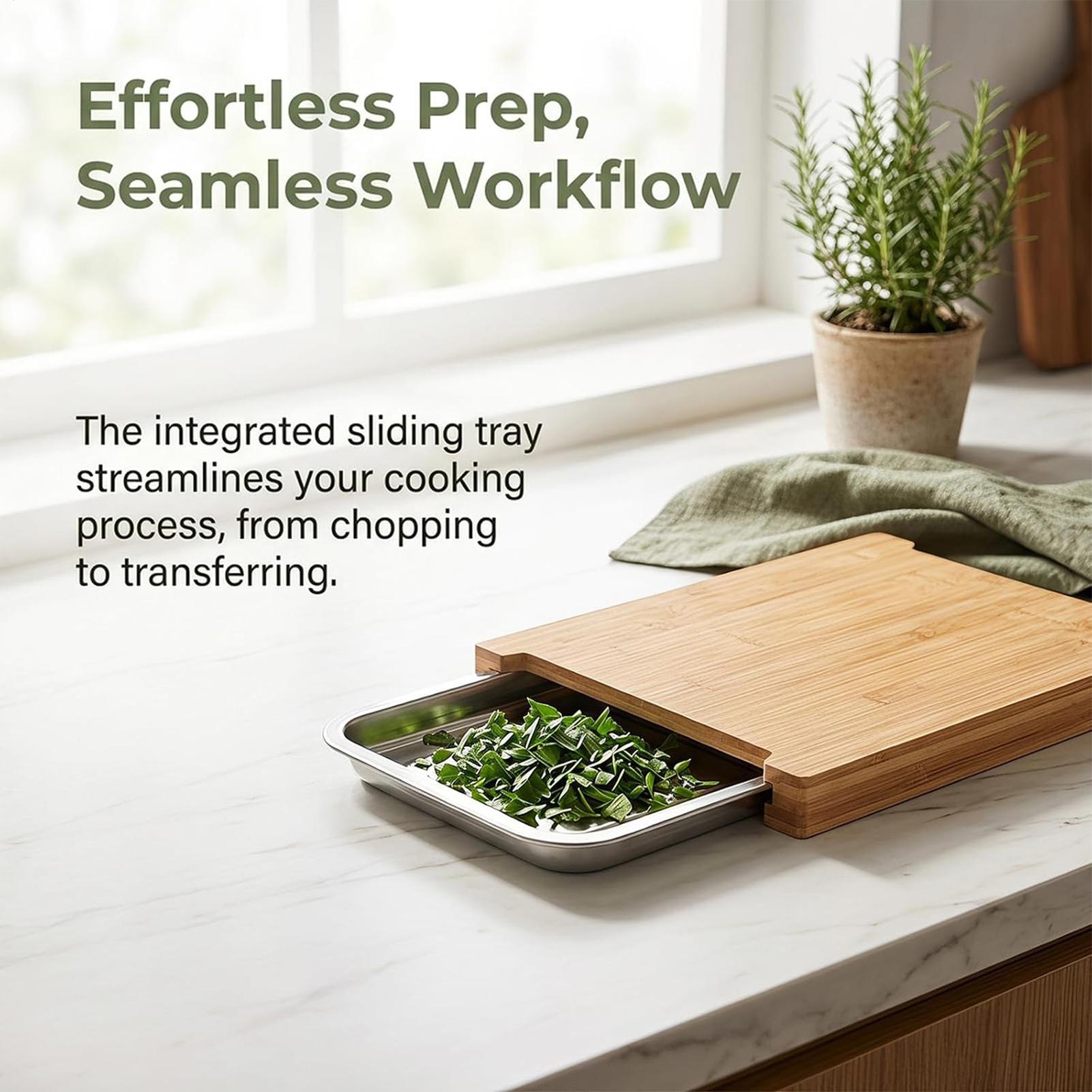 Wooden Cutting Board Non-Slip  - Meal Prep For Cutting ulasan dan harga