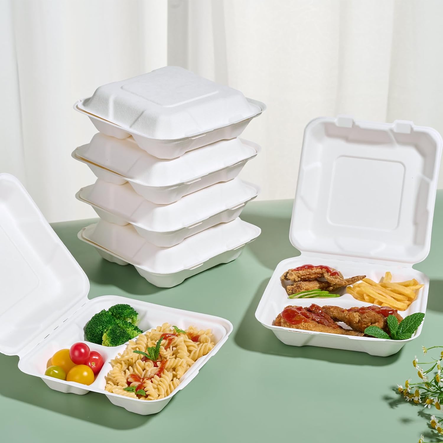 Disposable Clamshell Take Out  - Meal Prep Restaurant ulasan dan harga