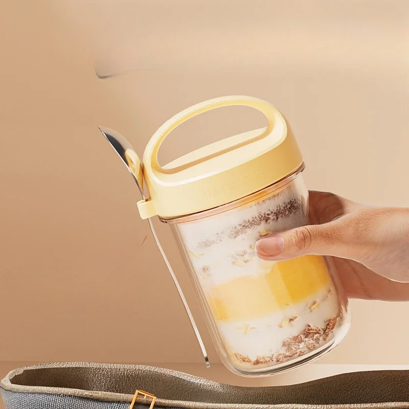 420ML New Breakfast Cups Oatme - Meal Prep Oatmeal Jars ulasan dan harga