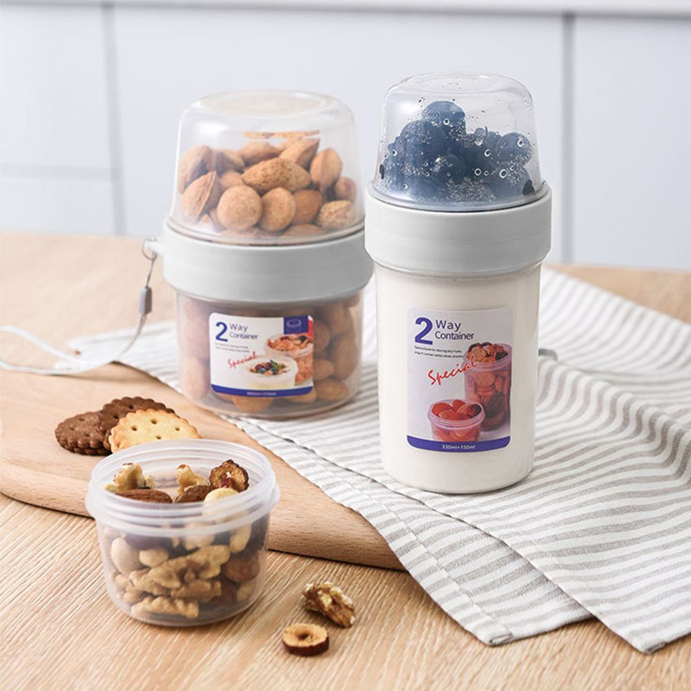 Double-layer Fresh-keeping Box - Meal Prep Yogurt ulasan dan harga