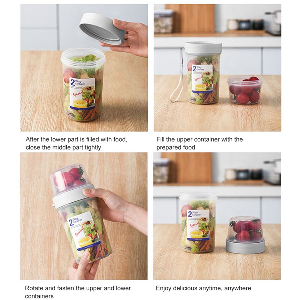 Double-layer Fresh-keeping Box - Meal Prep Yogurt ulasan dan harga