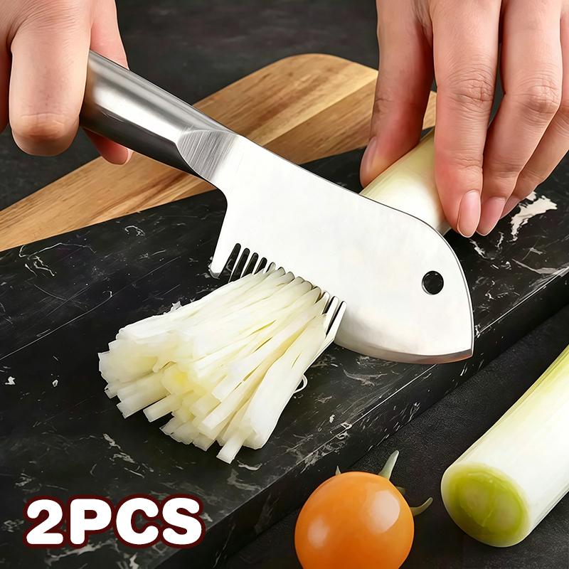 2 PCS Stainless Steel Scallion - Meal Prep For Cutting ulasan dan harga
