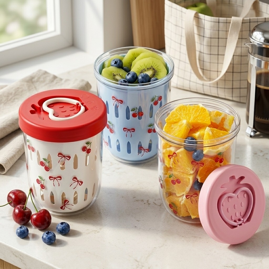 Plastic Salad Container with L - Meal Prep Yogurt ulasan dan harga