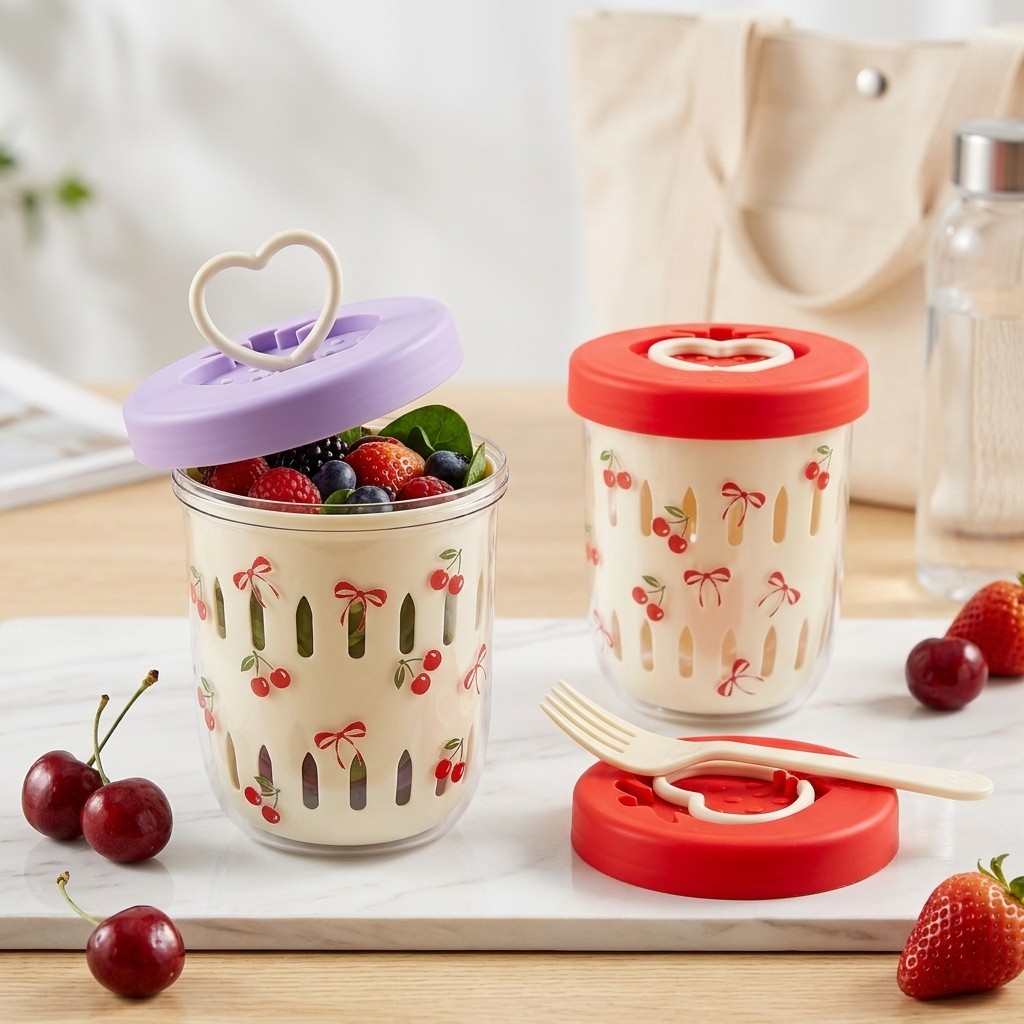 Plastic Salad Container with L - Meal Prep Yogurt ulasan dan harga