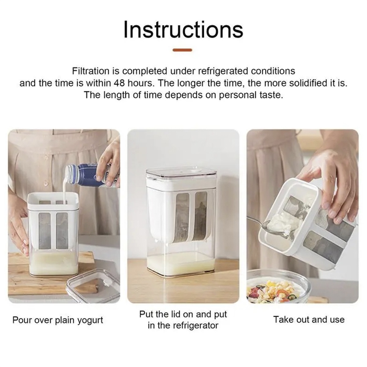 Yogurt Filter Food Strainer 11 - Meal Prep Yogurt ulasan dan harga