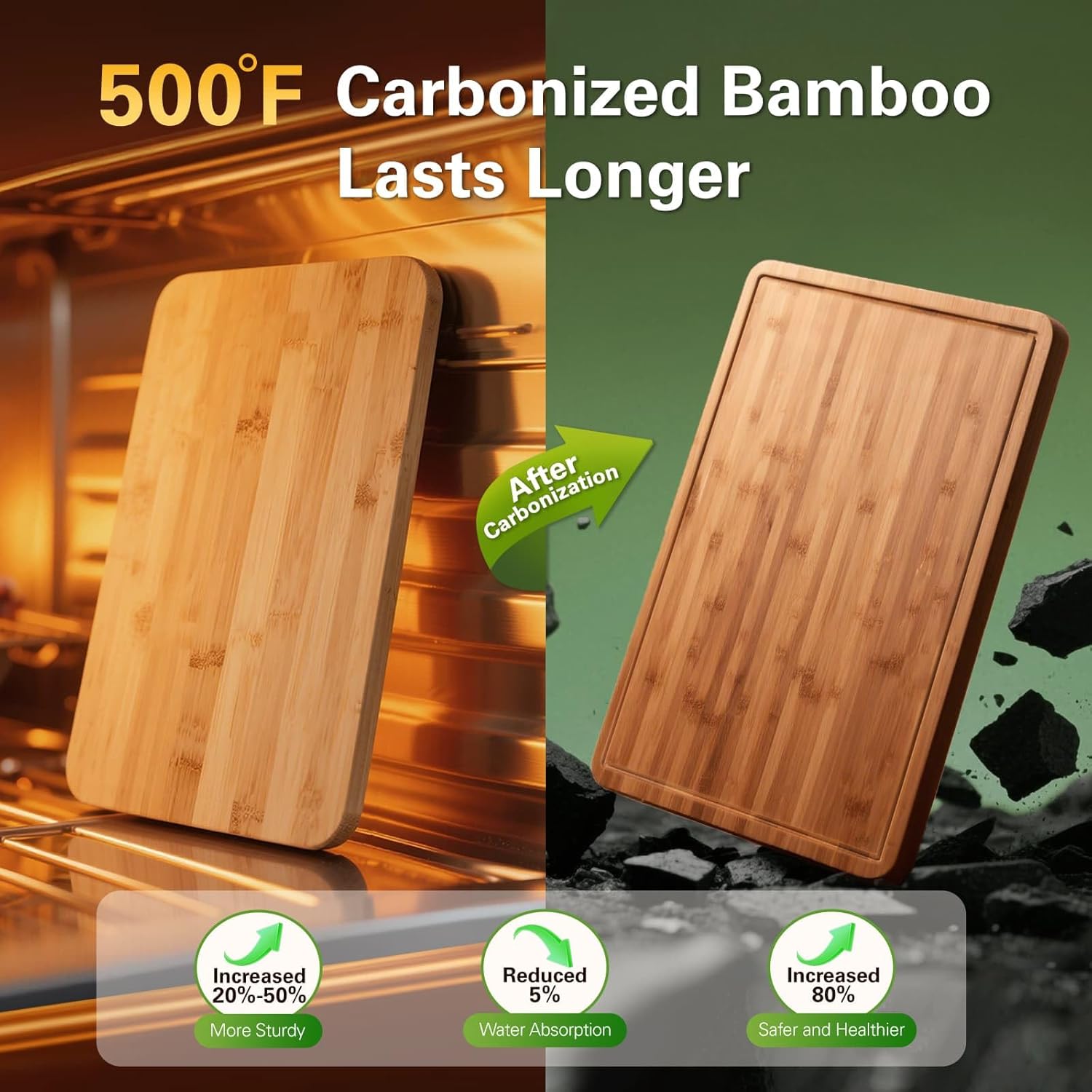 Bamboo Cutting Boards for Kitc - Meal Prep For Cutting ulasan dan harga