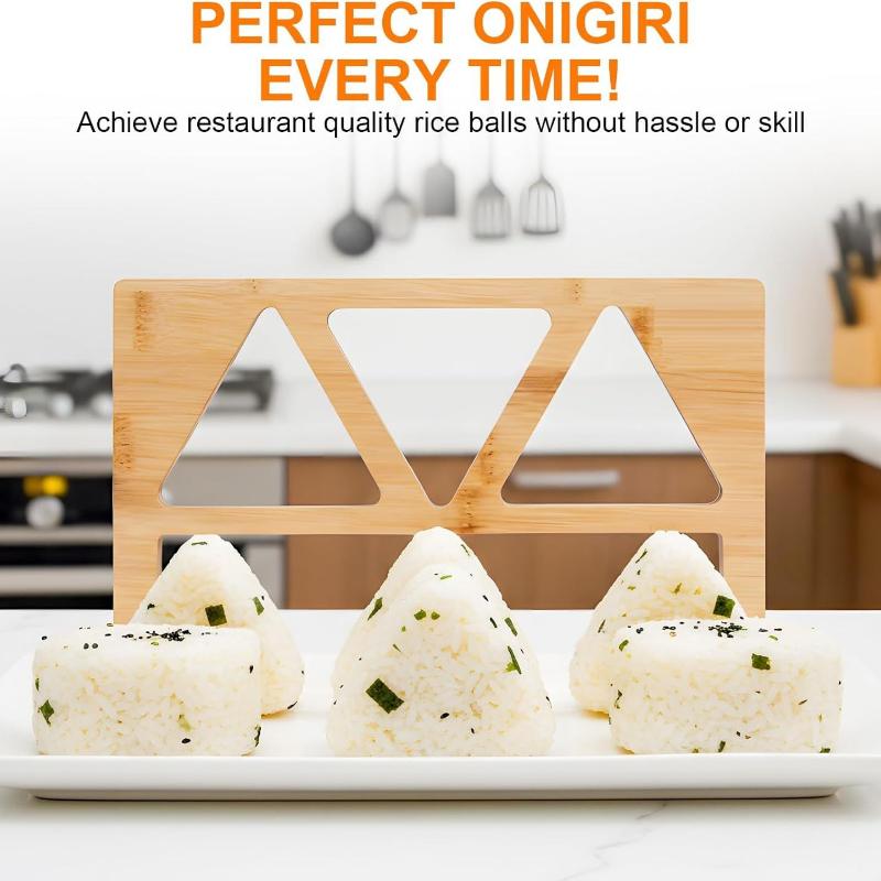 Wooden Onigiri Rice Ball Mold  - Meal Prep Onigiri ulasan dan harga