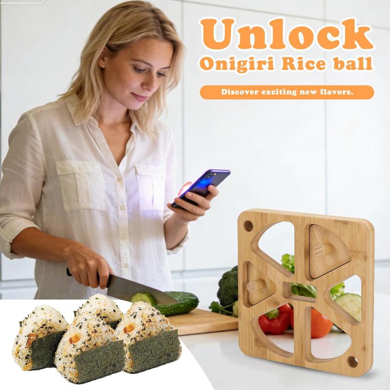 Wooden Onigiri Rice Ball Mold  - Meal Prep Onigiri ulasan dan harga