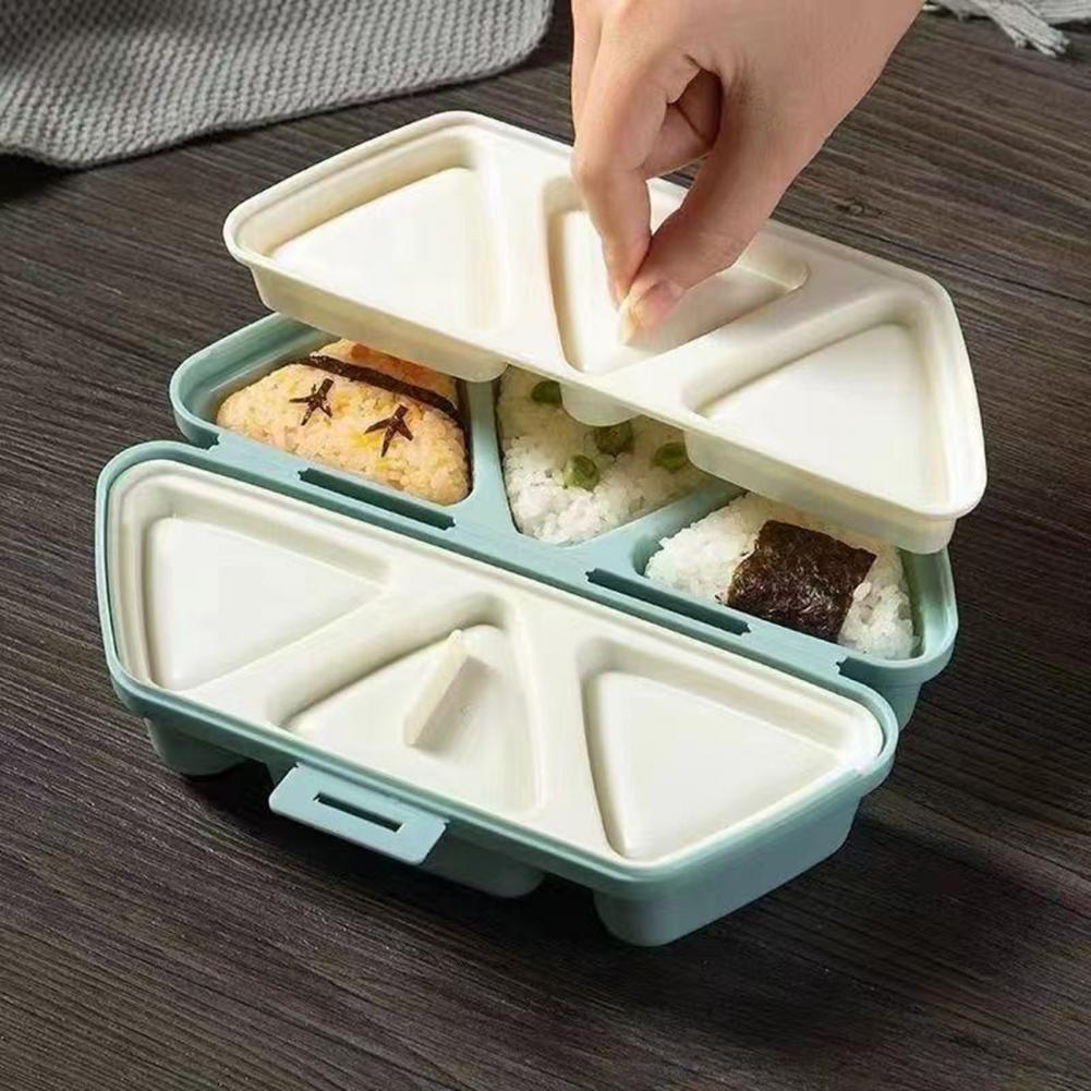 6-Cavity Triangle Onigiri Mold - Meal Prep Onigiri ulasan dan harga