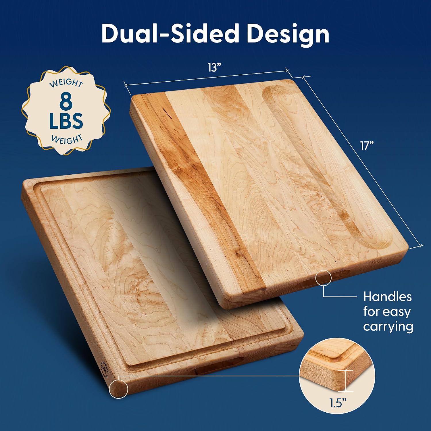 Hard Maple Wood Cutting Board, - Meal Prep For Cutting ulasan dan harga
