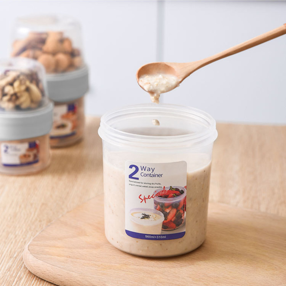 Double Layer Leakproof Food Ca - Meal Prep Yogurt ulasan dan harga