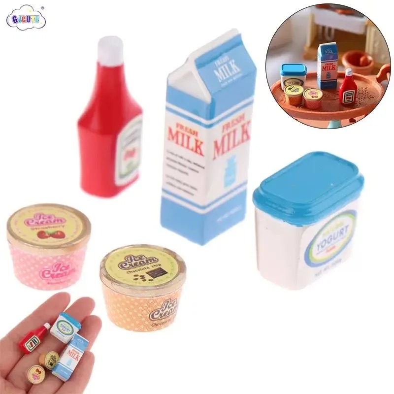 5Pcs/Set 1:12 Dollhouse Tomato - Meal Prep Yogurt ulasan dan harga