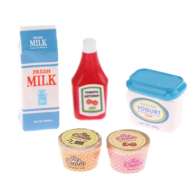 5Pcs/Set 1:12 Dollhouse Tomato - Meal Prep Yogurt ulasan dan harga