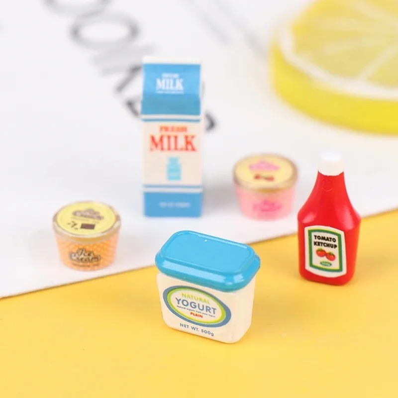 5Pcs/Set 1:12 Dollhouse Tomato - Meal Prep Yogurt ulasan dan harga
